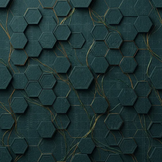 Padrão abstrato de hexágonos